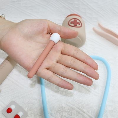 ODM Bebek Silikon Oyuncakları Çevre dostu MOQ 100 BPA Ücretsiz Çocuk Silikon Doktor Kiti