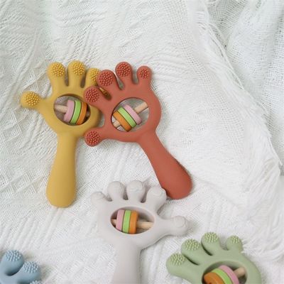 ODM Bebek Silikon Oyuncaklar Yaş Grubu Bebekler Çocuklar Çocuklar Kırıltı El Şekli