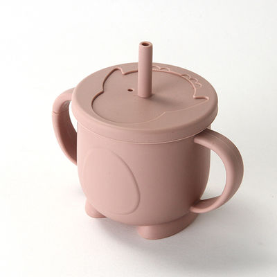 Yiyecek Kaliteli Silikon Çocuk Kupası Eğlence Güvenli 12*7*10cm Özel Yapılandırma Seçenekleri