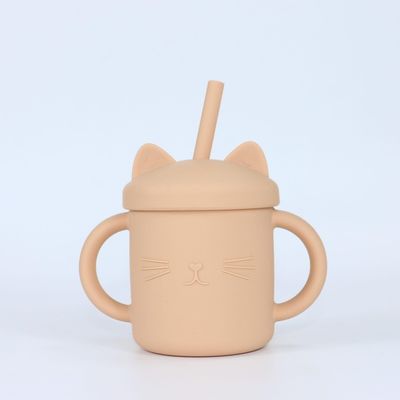 155g Silikon İçecek Kâsesi Baskılı Sippy Kâsesi Samanlı