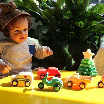 Özel Bebek Silikon Araç Oyuncakları Koşu Silikon Araç Arabalar Çocuklar Oynar