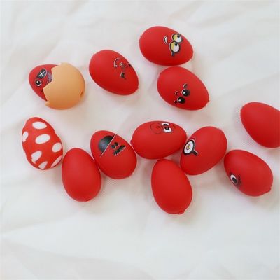 Silikon Dişleme Boncukları Yumuşak Güvenli Dayanıklı Paskalya Silikon Yumurta Boncukları Kalem Yapımı için Delikli