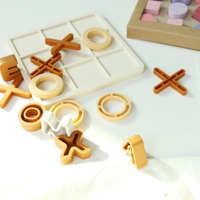 Yaş aralığı 1-4 Silikon Bulmaca Bilişsel Gelişmeyi Artırır Eğitim Silikon XO Bulmaca Oyuncaklar
