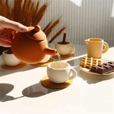 CE Güvenlik Standartı Bebek Silikon Oyuncakları Silikon Oyuncakları Çaydan Set 17PCS