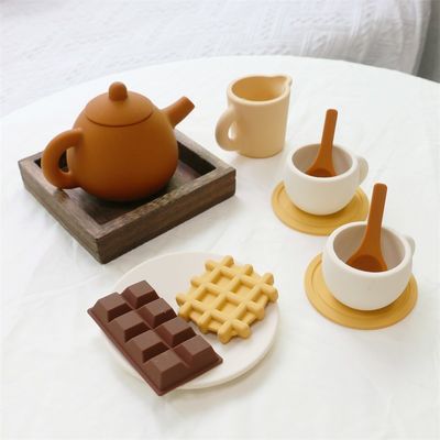 Paisen Fabrikası Yeni Gelen 17 Parça 11pcs Set Çocuklar Öğleden sonra Çayı Silikon Bebek Oyuncak Çaytanı Set