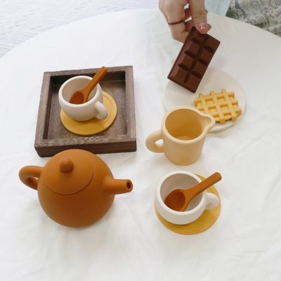 Paisen Fabrikası Yeni Gelen 17 Parça 11pcs Set Çocuklar Öğleden sonra Çayı Silikon Bebek Oyuncak Çaytanı Set