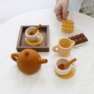 Paisen Fabrikası Yeni Gelen 17 Parça 11pcs Set Çocuklar Öğleden sonra Çayı Silikon Bebek Oyuncak Çaytanı Set