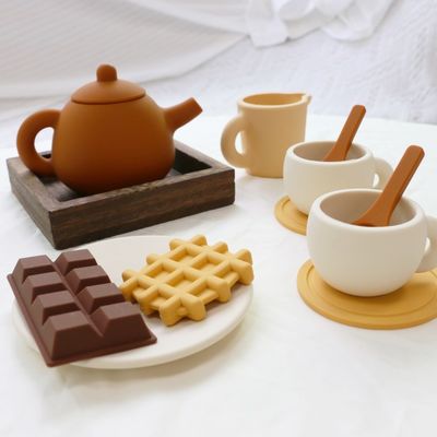 Paisen Fabrikası Yeni Gelen 17 Parça 11pcs Set Çocuklar Öğleden sonra Çayı Silikon Bebek Oyuncak Çaytanı Set