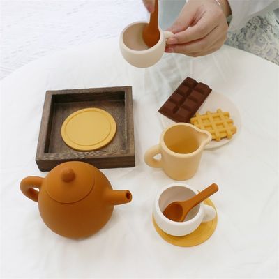 Paisen Fabrikası Yeni Gelen 17 Parça 11pcs Set Çocuklar Öğleden sonra Çayı Silikon Bebek Oyuncak Çaytanı Set