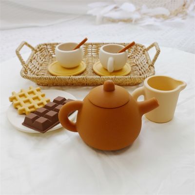 Paisen Fabrikası Yeni Gelen 17 Parça 11pcs Set Çocuklar Öğleden sonra Çayı Silikon Bebek Oyuncak Çaytanı Set