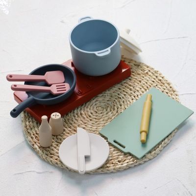 Fabrika Yeni gelen Taklit Oyun Set Mutfak Oyuncakları Montessori Eğitim Silika Gel Mutfak Silikon Oyuncak