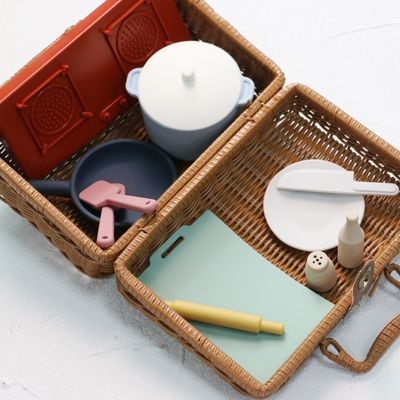 Fabrika Yeni gelen Taklit Oyun Set Mutfak Oyuncakları Montessori Eğitim Silika Gel Mutfak Silikon Oyuncak