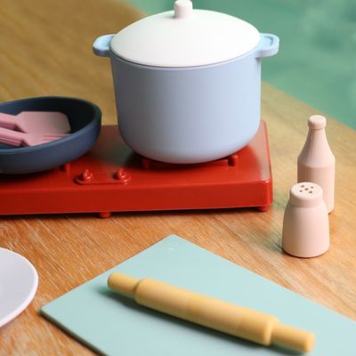 Fabrika Yeni gelen Taklit Oyun Set Mutfak Oyuncakları Montessori Eğitim Silika Gel Mutfak Silikon Oyuncak