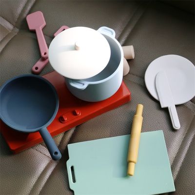Fabrika Yeni gelen Taklit Oyun Set Mutfak Oyuncakları Montessori Eğitim Silika Gel Mutfak Silikon Oyuncak