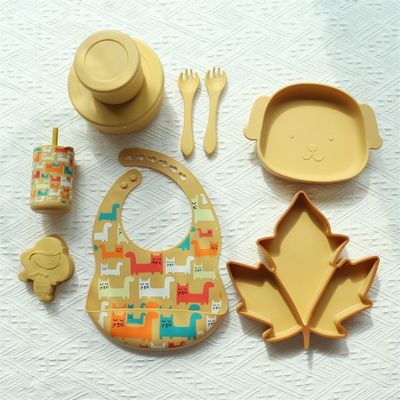 Bebek Giysilerinizi Koruyun Silikon Bebek Bib leke Dayanıklı Hayvan Baskı Şablonu Silikon Bib