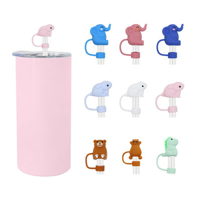 Stanley Kupası Tumblers için 3 boyutlu tam silikon saman kapağı 6-12 mm saman / Sippy