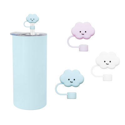 Farklı Çiçek Silikon Saman Saman Şapka Kapak Toppers Tumbler Cup için Kapaklar