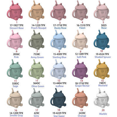 Basılı Özellik İçme Silikon Sippy Cup Çöple