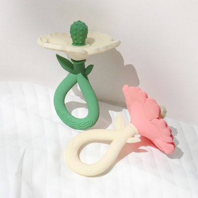 PAISEN Özel 6 Aylık Çiçek Bitkisi Şekilli Dişler 100% Doğal Kauçuk Dişler Silikon Dişler Çiğnenmiş Titreyen Yumuşak Bebek Oyuncağı