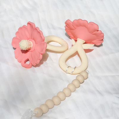 PAISEN Özel 6 Aylık Çiçek Bitkisi Şekilli Dişler 100% Doğal Kauçuk Dişler Silikon Dişler Çiğnenmiş Titreyen Yumuşak Bebek Oyuncağı