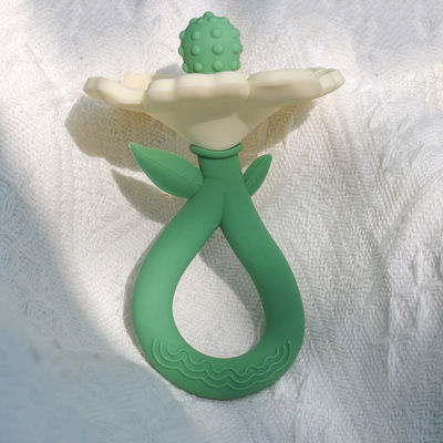 PAISEN Özel 6 Aylık Çiçek Bitkisi Şekilli Dişler 100% Doğal Kauçuk Dişler Silikon Dişler Çiğnenmiş Titreyen Yumuşak Bebek Oyuncağı