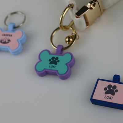 BPA içermeyen silikon sessiz köpek etiketleri renkli silikon köpek boynuz etiketleri satışa sunuluyor benzersiz silikon köpek kimlik etiketleri aksesuarlar