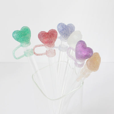 NEW Arrival Heart Diamond Glitter Designs Sulak Kapak Topper 3D 10mm Sulak Toppers Şapkalar için bardaklar bardaklar