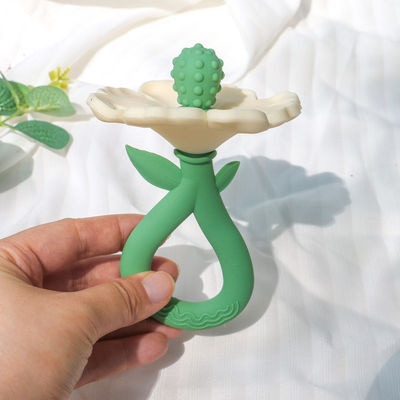PAISEN Custom Flower Baby Feeding Teether Chew Toys Food Grade Baby Silicone Teether Molar Toys Baby Hand Teether ürün