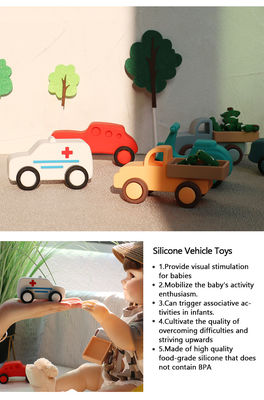 Yumuşak Silikon Montessori Araç ve Uçak Oyuncakları