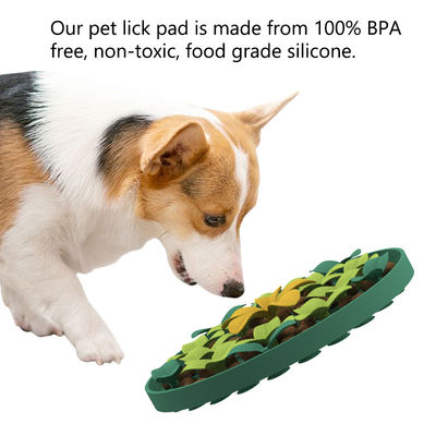 Özel silikon evcil hayvan ürünleri Tatlı çiçek Şablon silikon Evcil hayvan Köpek Yiyecek Besleme Yatak Yatak Silicone Yavaş Besleyici Yalamak Yastığı Köpek yemeği yastığı