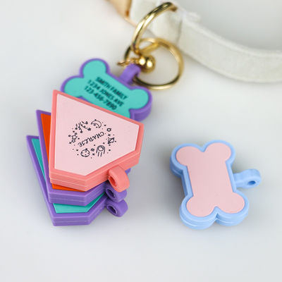 PAISEN Kişiselleştirilmiş Özel Köpek Etiketleri 3 boyutlu QR kodu ile kazınmış Köpekler Kedi Yaka Silicone Evcil hayvan etiketi