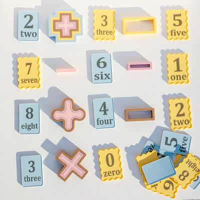 Özel OEM ODM bebekler için özel silikon oyuncaklar basılı lazer numarası küçük tahta 10pcs çocuk eğitim oyuncak seti paketi