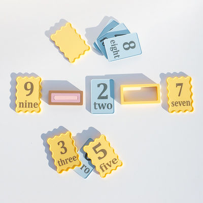 Özel OEM ODM bebekler için özel silikon oyuncaklar basılı lazer numarası küçük tahta 10pcs çocuk eğitim oyuncak seti paketi