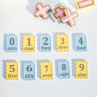 Özel OEM ODM bebekler için özel silikon oyuncaklar basılı lazer numarası küçük tahta 10pcs çocuk eğitim oyuncak seti paketi