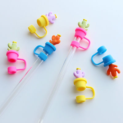 Kaktüs Saman Kapakları Koruyucu İçme Aksesuarları Ve Pratik Tasarım Tekrar Kullanılabilir Tatlı Silikon Saman Kapakları İpuçları Koruyucular