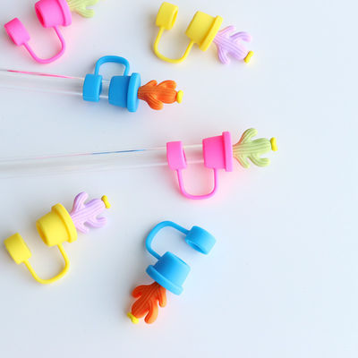 Kaktüs Saman Kapakları Koruyucu İçme Aksesuarları Ve Pratik Tasarım Tekrar Kullanılabilir Tatlı Silikon Saman Kapakları İpuçları Koruyucular