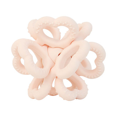 PAISEN BSCI Rattle Baby Teether Ball Toy BPA Serbest Silikon Yumuşak Top 6 aylık bebekler için kolay tutulabilir