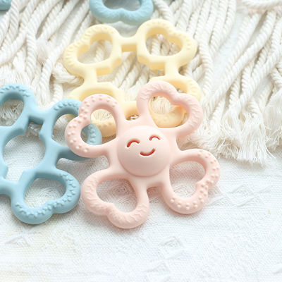 PAISEN BSCI Rattle Baby Teether Ball Toy BPA Serbest Silikon Yumuşak Top 6 aylık bebekler için kolay tutulabilir