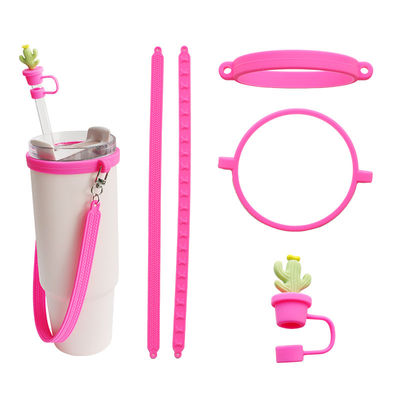 Kişisel Silikon Lanyard Talip Sling Tumbler için Kişiselleştirilmiş Kayma Karşıtı Sippy Cup Etiketi Su Şişesi Taşıyın Kemer Bar Aksesuarları