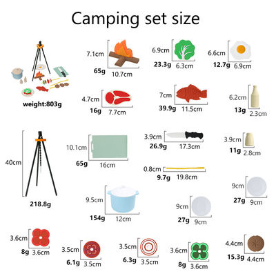 Özel Logo 19-PC Silikon Mini Şef Barbekü Rol Oynayan Mutfak Aşçı Oyuncak Set Sahte Piknik Oyun Mutfak Oyuncaklar Hediye Bebek Oyuncaklar