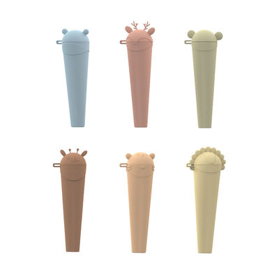 Şirin Hayvan Şekilli Silikon Buz Lolly Kalıpları BPA'sız, Ev Yapımı Dondurma için Bulaşık Makinesi Güvenli