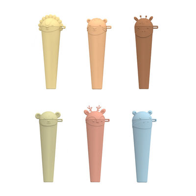 Şirin Hayvan Şekilli Silikon Buz Lolly Kalıpları BPA'sız, Ev Yapımı Dondurma için Bulaşık Makinesi Güvenli