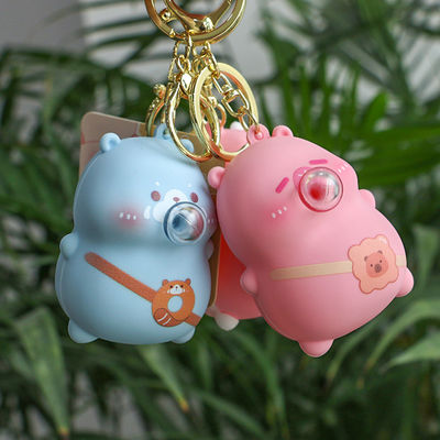 Silikon Capybara Anahtar Zinciri Kolye Dekompresyon Squeeze Bags Ornament Stress Relief Vent Toy 80g Silikon malzemesi için