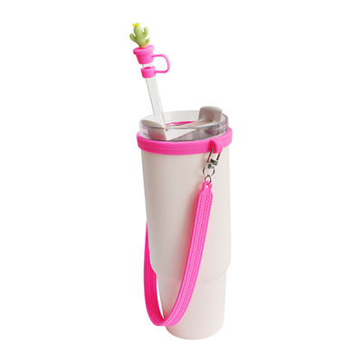 30oz 40oz Tumbler ile El Anti-Cratch Silikon Kupası Koltuğu ve Anti-Slip Su Şişesi El Talimi Kemeri